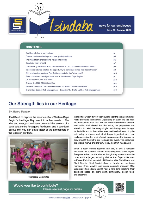 Stef Stocks Izindaba Newsletter - Issue 18